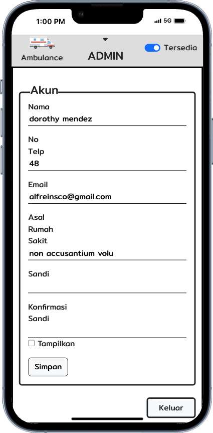 Sistem Permintaan Ambulance - Solusi untuk Permintaan Ambulance